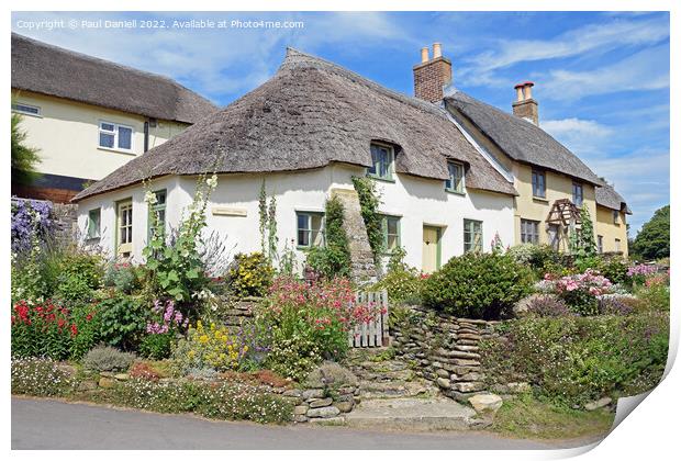 Thatched cottage Dorset Print by Paul Daniell