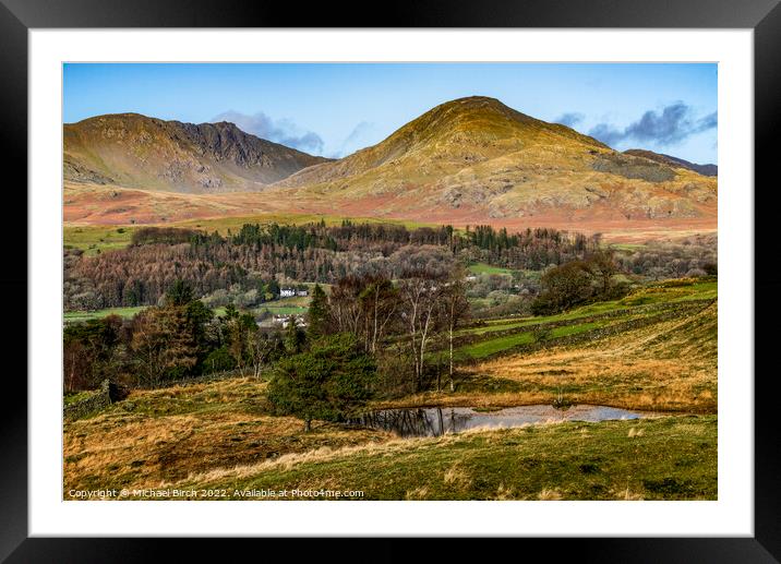 Majestic Coniston Old Man Fells Framed Mounted Print by Michael Birch