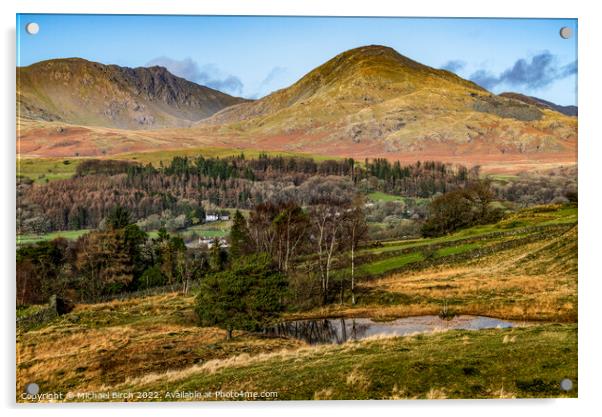 Majestic Coniston Old Man Fells Acrylic by Michael Birch