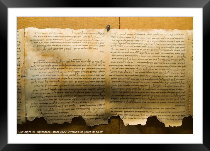 Dead Sea scrolls  Framed Mounted Print by PhotoStock Israel