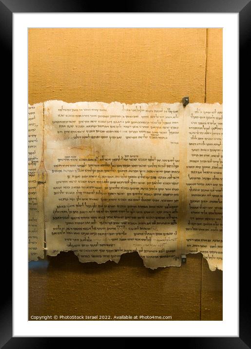 Dead Sea scrolls  Framed Mounted Print by PhotoStock Israel