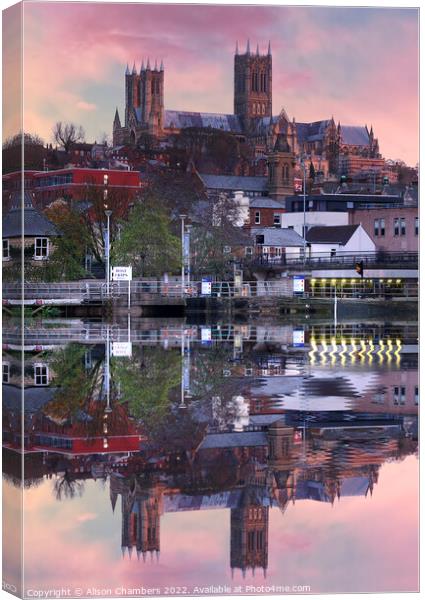 Cathedral Reflections  Canvas Print by Alison Chambers