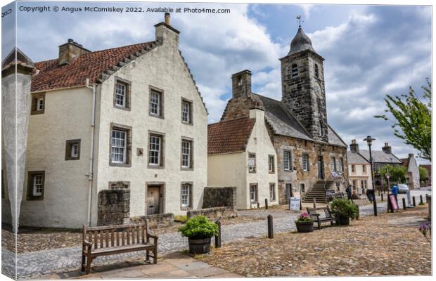 Main Square in historic village of Culross in Fife Canvas Print by Angus McComiskey
