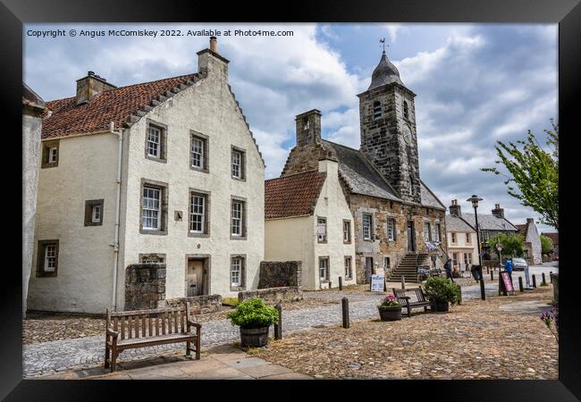Main Square in historic village of Culross in Fife Framed Print by Angus McComiskey