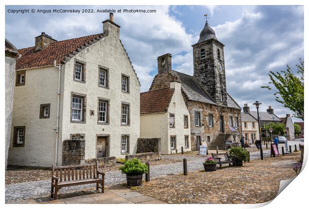 Main Square in historic village of Culross in Fife Print by Angus McComiskey