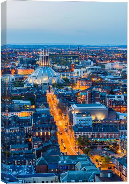Liverpool Metropolitan Cathedral Canvas Print by Jason Wells