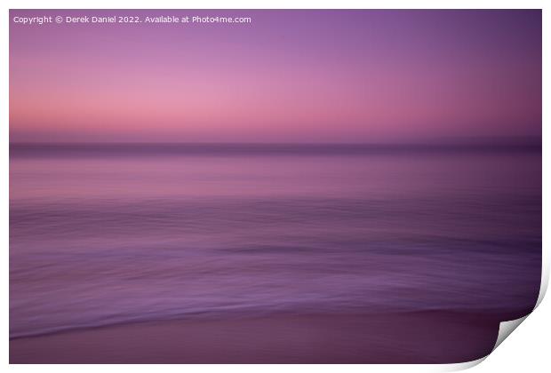 Ethereal Sunrise Over Boscombe Beach Print by Derek Daniel