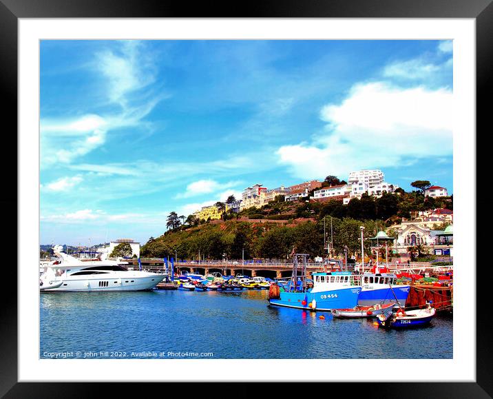 Torquay, the English Riviera Framed Mounted Print by john hill