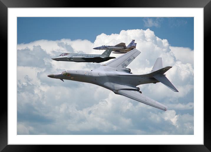 US Air Power Framed Mounted Print by J Biggadike