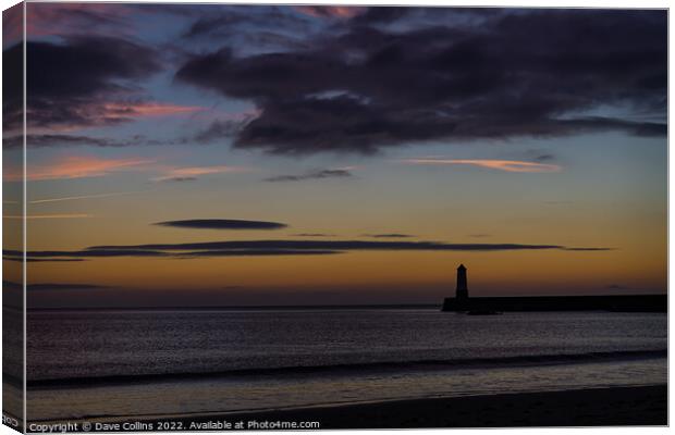 Before Dawn at Berwick Upon Tweed Canvas Print by Dave Collins