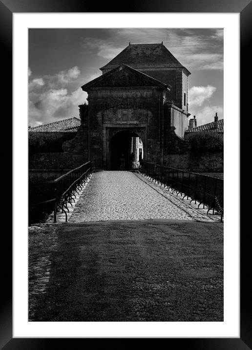 porte des campani in summertime in black and white Framed Mounted Print by youri Mahieu