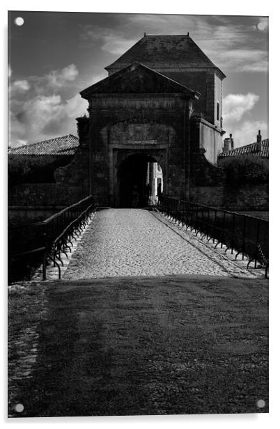 porte des campani in summertime in black and white Acrylic by youri Mahieu