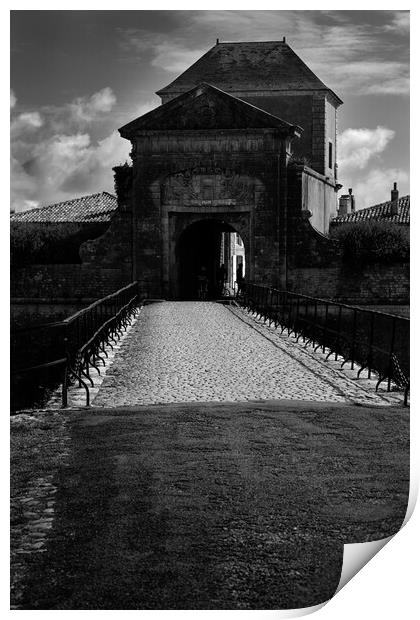 porte des campani in summertime in black and white Print by youri Mahieu