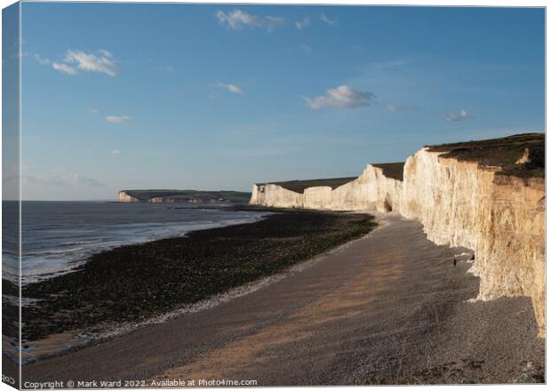 Beachy Head and The Seven Sisters. Canvas Print by Mark Ward