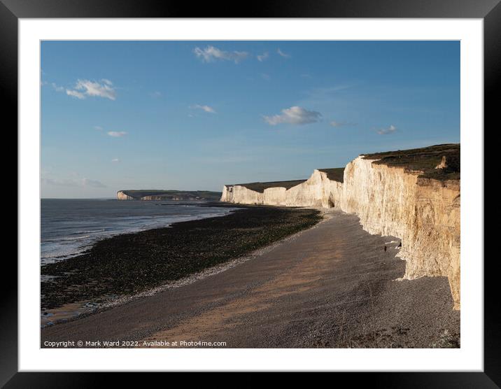 Beachy Head and The Seven Sisters. Framed Mounted Print by Mark Ward