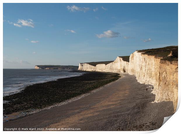 Beachy Head and The Seven Sisters. Print by Mark Ward
