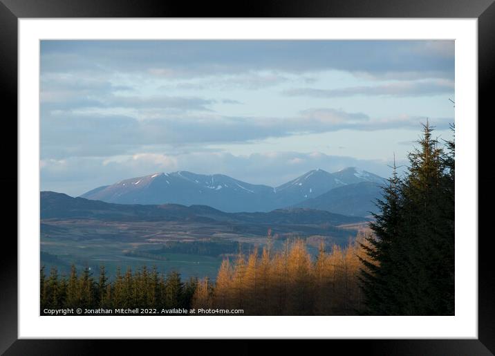 Southern Cairngorm Mountains, Aberdeenshire, Scotland, 2014 Framed Mounted Print by Jonathan Mitchell