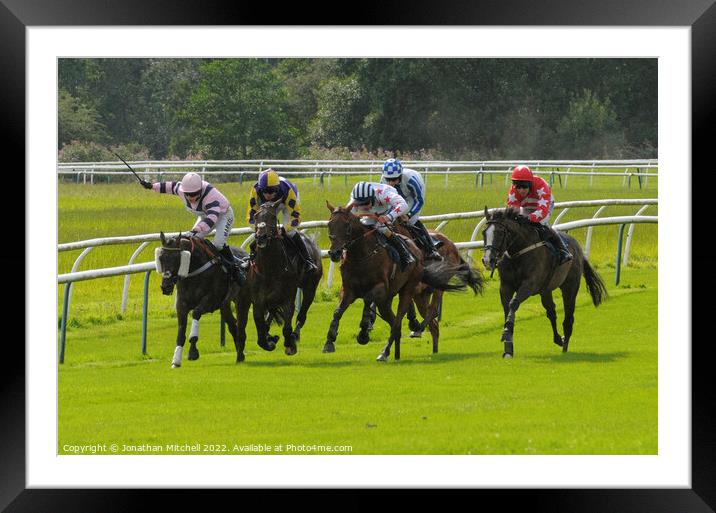 Perth Races, Scotland, 2014 Framed Mounted Print by Jonathan Mitchell