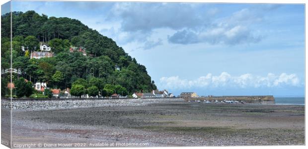 Minehead Harbour Somerset Canvas Print by Diana Mower