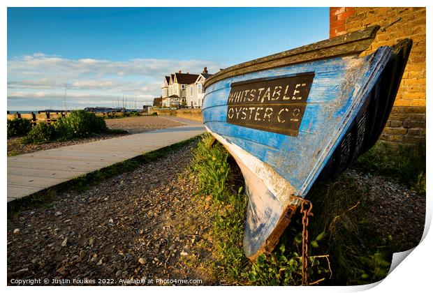 The seafront at Whitstable, Kent,  Print by Justin Foulkes