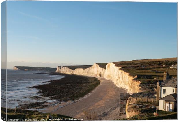Beachy Head from the Clifftop. Canvas Print by Mark Ward