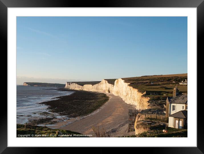Beachy Head from the Clifftop. Framed Mounted Print by Mark Ward