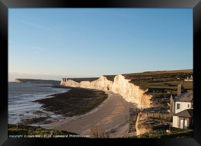 Beachy Head from the Clifftop. Framed Print by Mark Ward