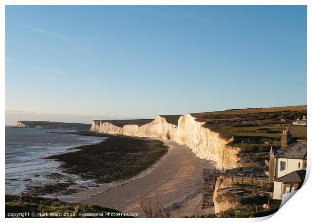 Beachy Head from the Clifftop. Print by Mark Ward