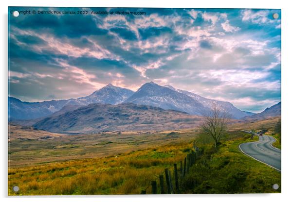 Snowdonia Mountain Acrylic by Derrick Fox Lomax