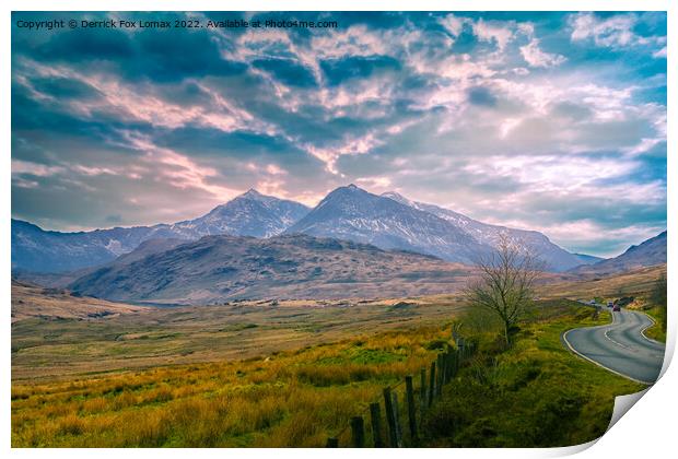 Snowdonia Mountain Print by Derrick Fox Lomax