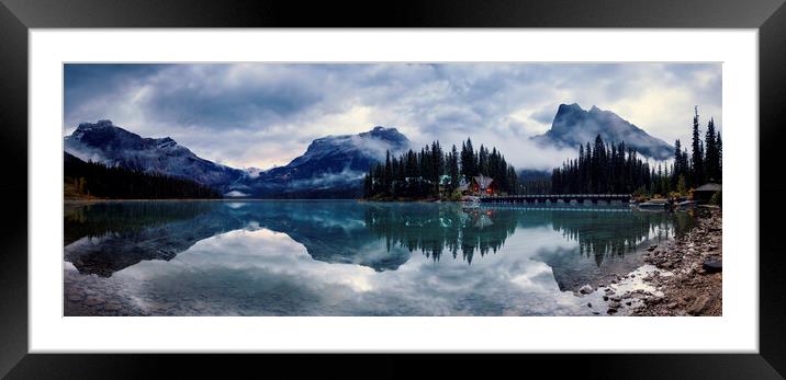 The Emerald Lake Framed Mounted Print by Matthew Train