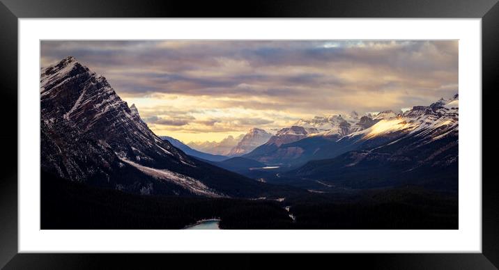 Jasper National Park Panorama Framed Mounted Print by Matthew Train