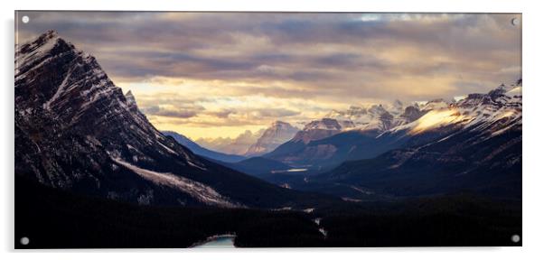Jasper National Park Panorama Acrylic by Matthew Train