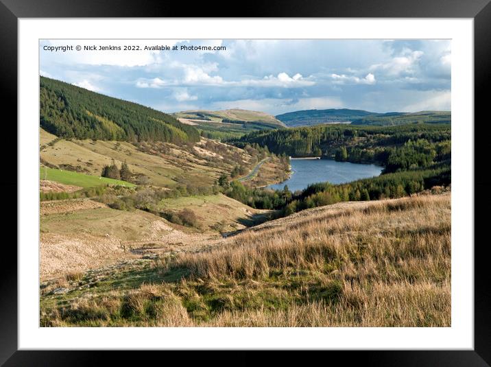 Cantref Reservoir Central Brecon Beacons Wales Framed Mounted Print by Nick Jenkins