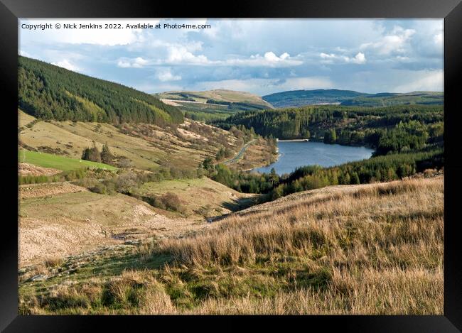 Cantref Reservoir Central Brecon Beacons Wales Framed Print by Nick Jenkins