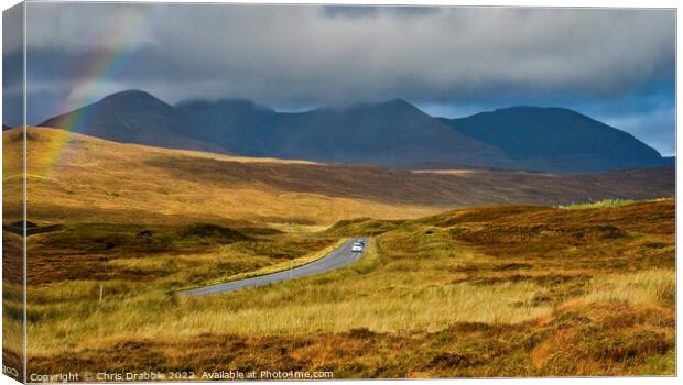 An Teallach and Destitution road Canvas Print by Chris Drabble