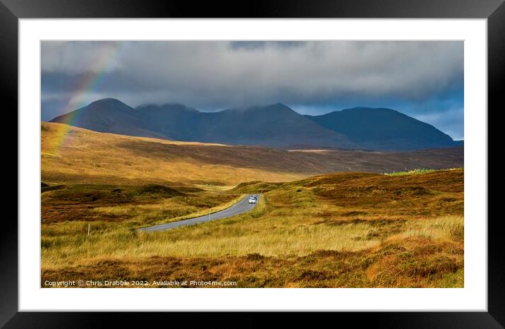 An Teallach and Destitution road Framed Mounted Print by Chris Drabble