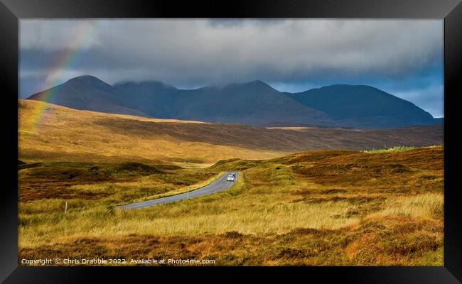 An Teallach and Destitution road Framed Print by Chris Drabble
