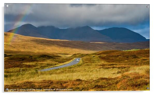 An Teallach and Destitution road Acrylic by Chris Drabble