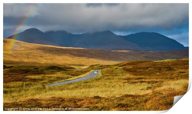 An Teallach and Destitution road Print by Chris Drabble