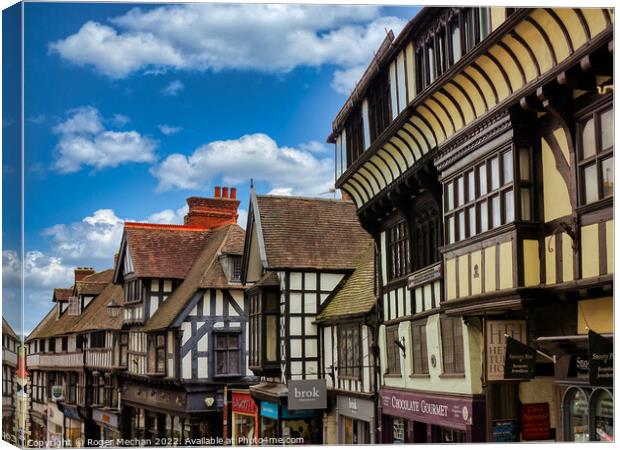 Enchanting Medieval Timber Framed Houses Canvas Print by Roger Mechan