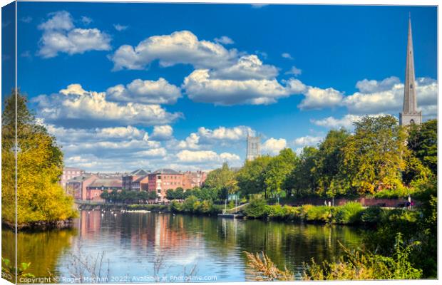 Serene Beauty of River Severn Canvas Print by Roger Mechan