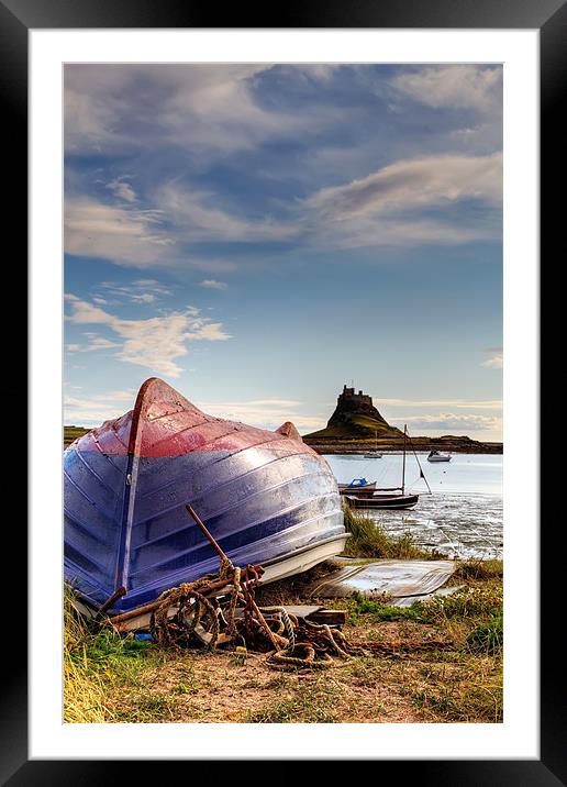 Lindisfarne Fishing Boat Framed Mounted Print by Kevin Tate