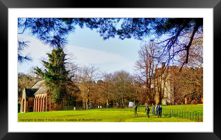 Playing Golf At Torre Abbey  Framed Mounted Print by Peter F Hunt