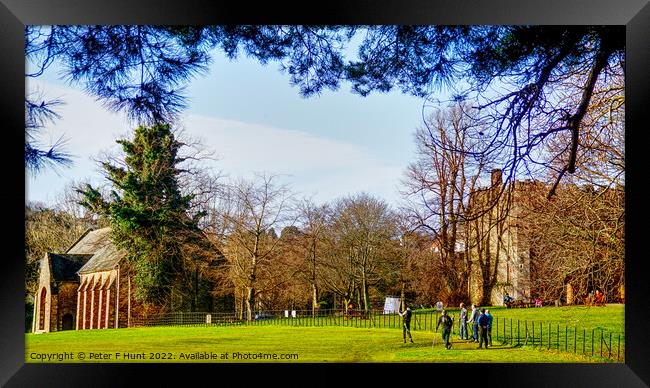 Playing Golf At Torre Abbey  Framed Print by Peter F Hunt