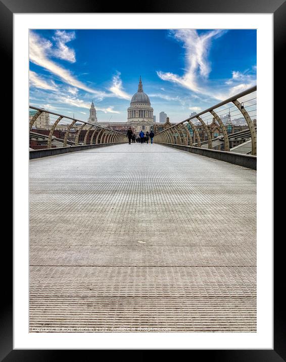 The Magnificent St. Paul's Millennium Bridge Framed Mounted Print by Roger Mechan
