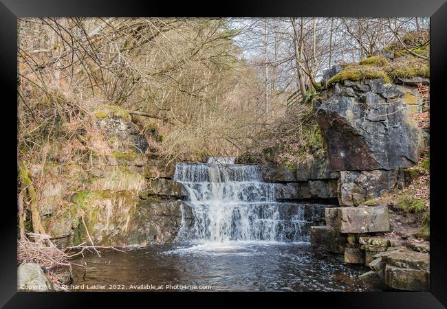 Bow Lee Beck Waterfall, Teesdale Framed Print by Richard Laidler