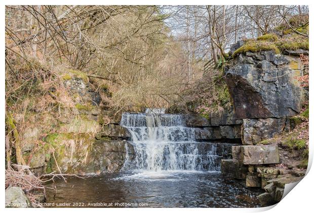 Bow Lee Beck Waterfall, Teesdale Print by Richard Laidler