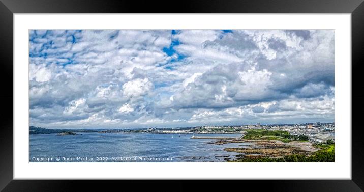 Plymouth Sound and Hoe: A Breathtaking Landscape Framed Mounted Print by Roger Mechan