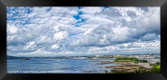 Plymouth Sound and Hoe: A Breathtaking Landscape Framed Print by Roger Mechan